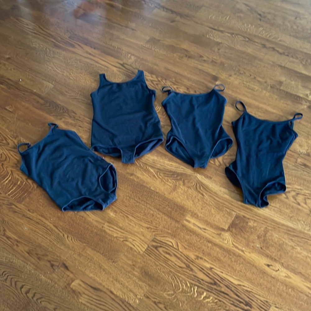 Junior girls/ladies black dance bodysuits - assorted sizes/styles